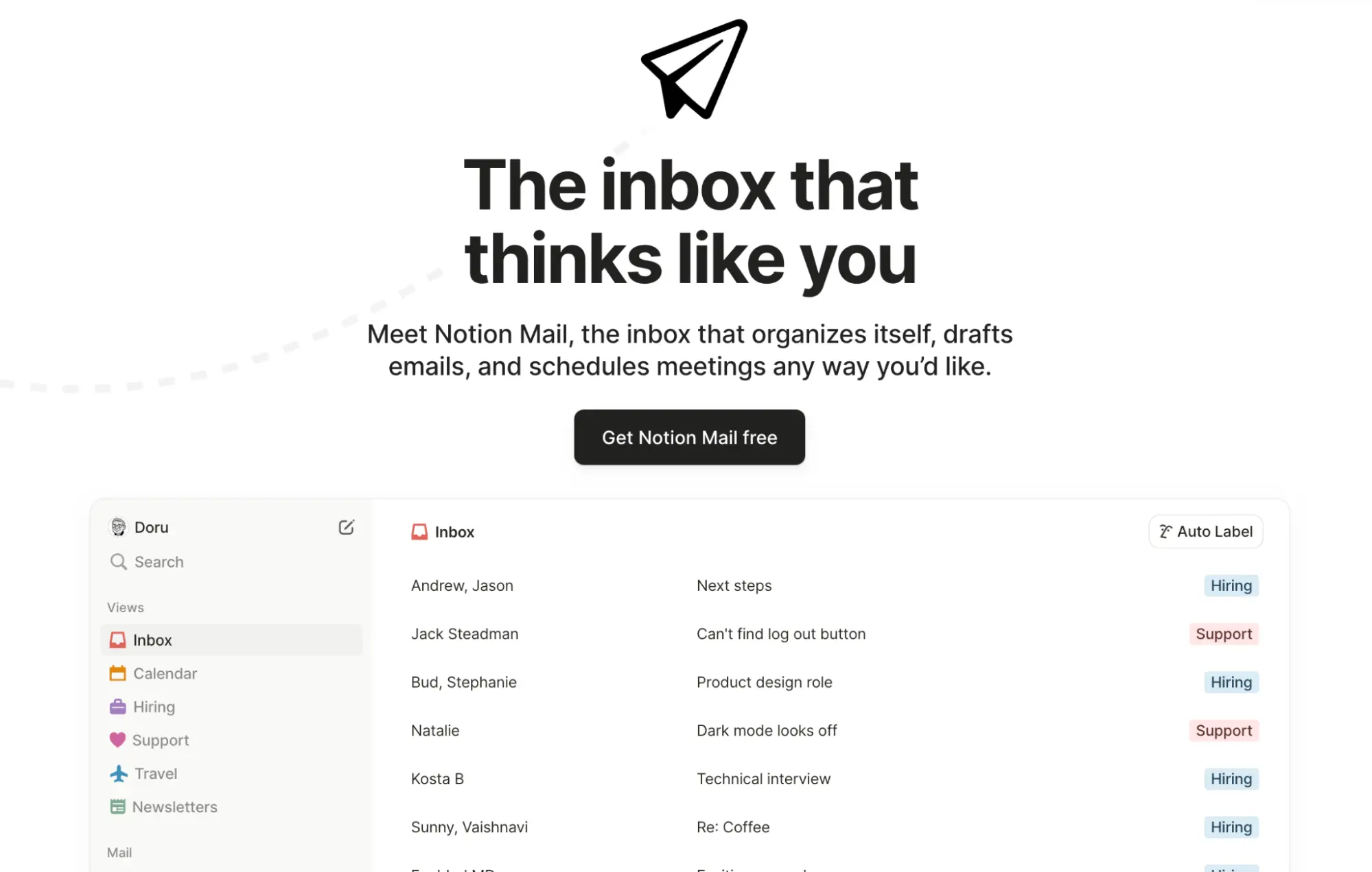 Notion Mail desktop app