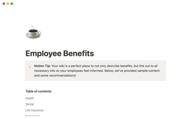 Employee Benefits